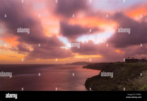 Sunrise to Kilauea Lighthouse in Kauai Stock Photo - Alamy