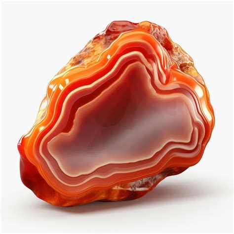 Premium AI Image | Red mineral crystal on white