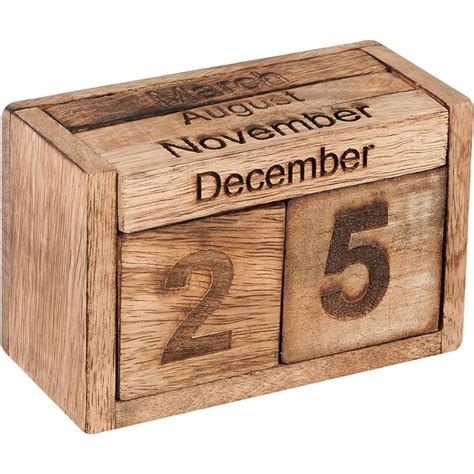 Elegant wooden desk calendar [WDC02]