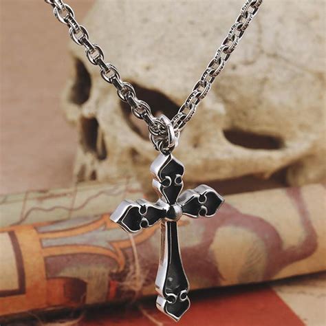 Sterling Silver Cross Necklace 22" - VVV Jewelry