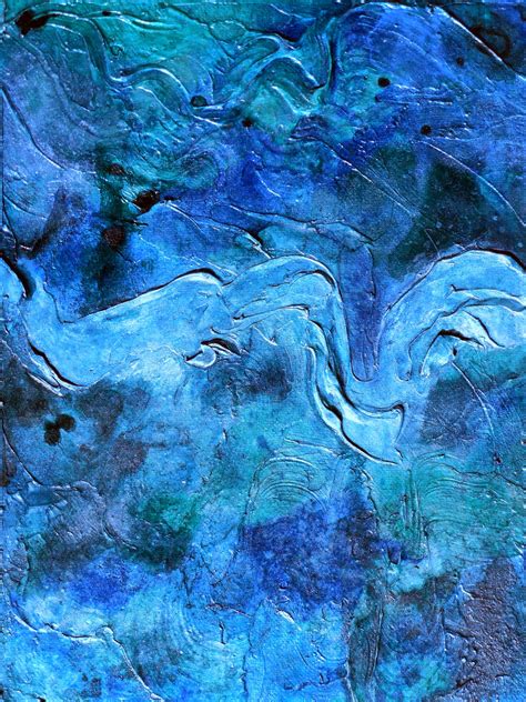 Abstract Water Paintings, contemporary artwork, triptych art by Artist