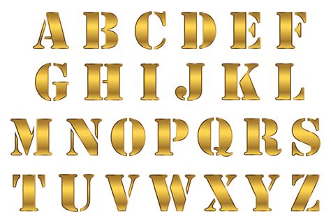 Alfabeto Dourado Para Imprimir