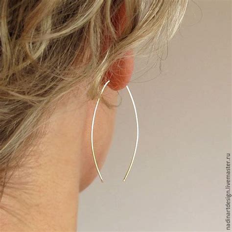Серёжки из серебра 925 "Дужка". Шикарные серьги на каждый день в ...