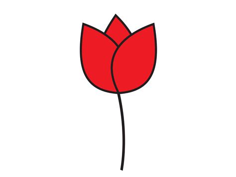 Flower red - vector 10200878 Vector Art at Vecteezy