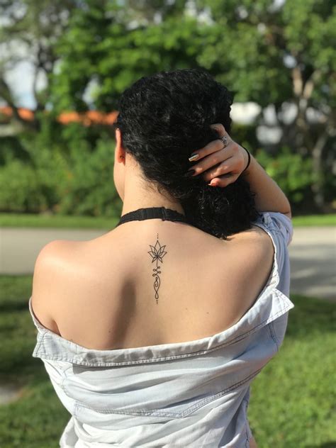 simple unalome symbol tattoo | unalome symbol with lotus flower tattoo ...