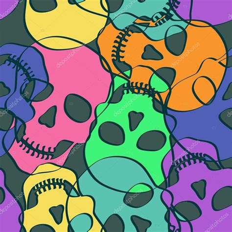 Seamless pattern of skulls — Stock Vector © Annykos #32901371