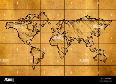 World Map With Grid - Alanna Leontyne