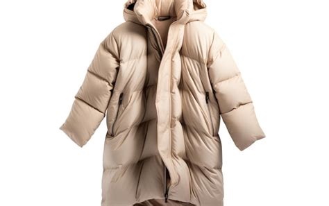 Premium Photo | Down Filled Coat Isolated on White Background