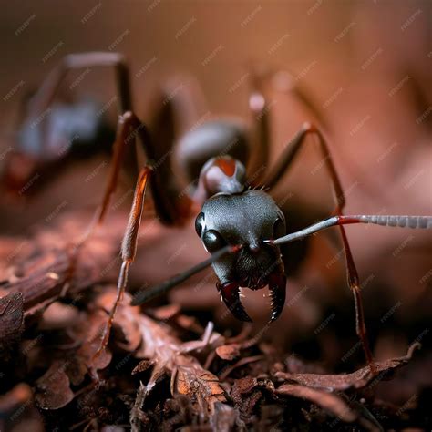 Premium AI Image | Big forest ants in a native habitat