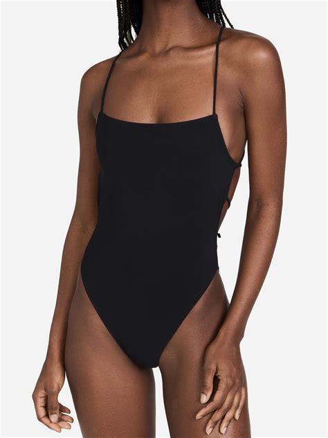 Tory Burch Women's Solid Tie Back One-Piece Swimsuit | $198.00 | Saint