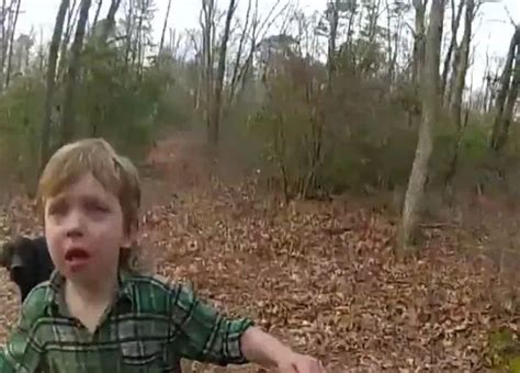 police video shows moment missing  year  boy    woods
