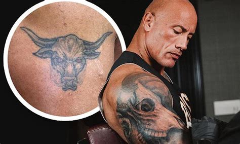 Dwayne Johnson gives update on his massive bull tattoo | Bull tattoos ...