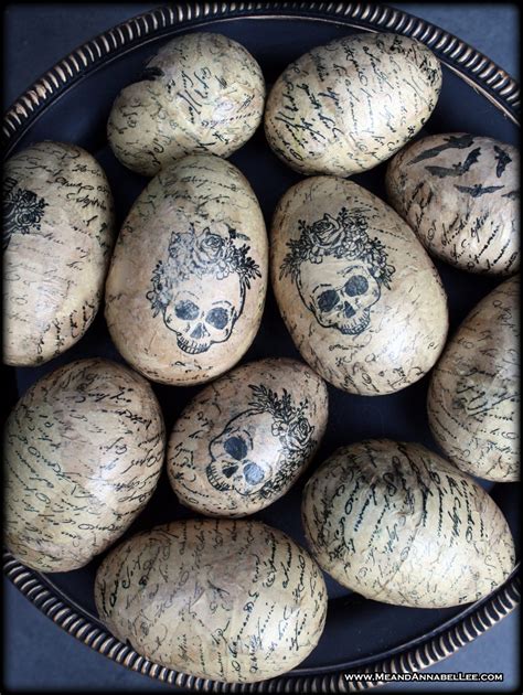 DIY Gothic Decoupage Eggs | Halloween inspired Spring Decor