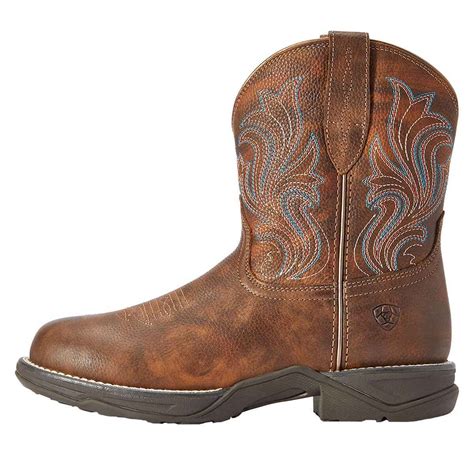 Ariat Women's Heartland Anthem Round Toe Shortie Western Boots ...