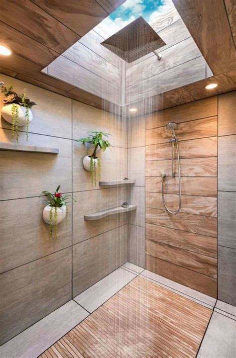 Shower with skylight | Bathroom interior design, Modern bathroom design