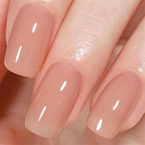 Amazon.com: AILLSA Jelly Nude Gel Polish Dark Nude Gel Nail Polish