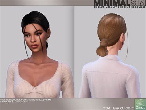 The Sims Resource | MinimalSim Updo Hairstyle G102