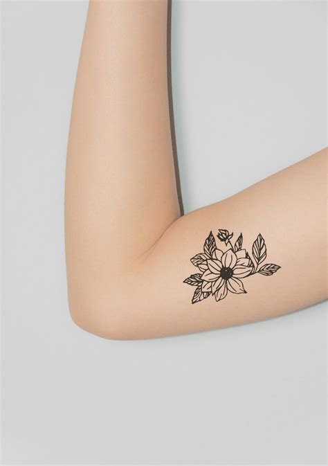 flowers henna tattoo 7