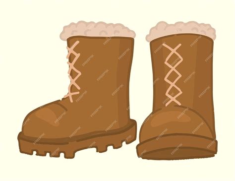 Premium Vector | Doodle of warm boots cartoon clipart of winter ...