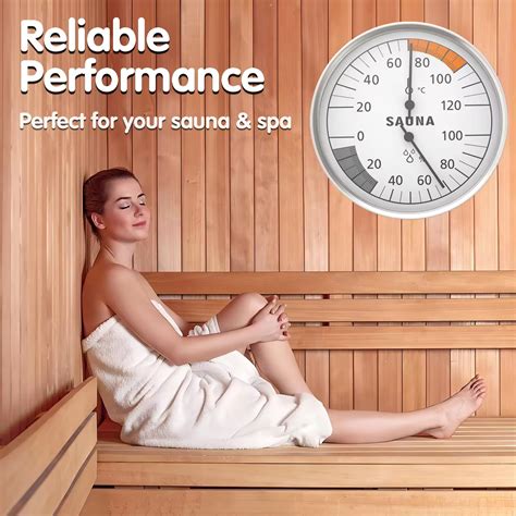 YH-22 Sauna Thermometer Hygrometer Wall Mount Dial, Battery-Free