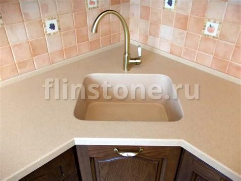 Интегрированная мойка 400x400 из искусственного камня Hanex купить в ...