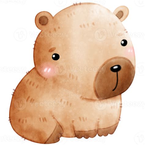Free Cute capybara, capybara illustration, Watercolor capybara, happy ...