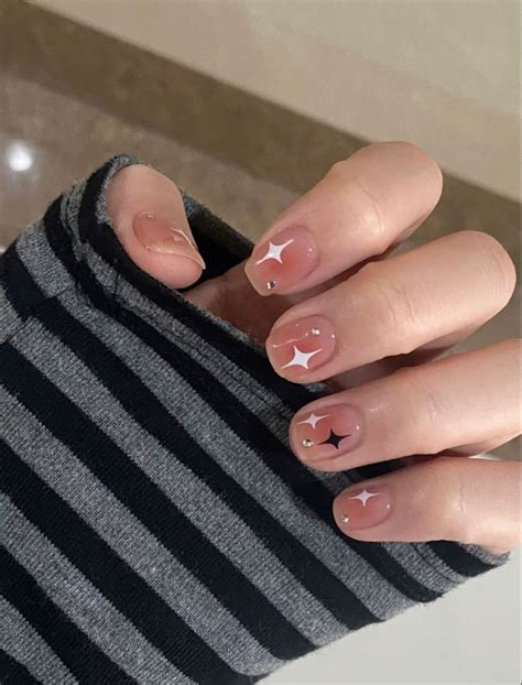 ﾟ★ 喵 | Fake nails, False nails, Short fake nails