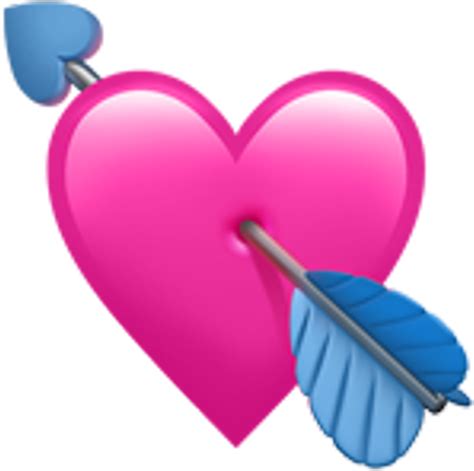 Download Emoji Heart Arrow Symbol - Heart Emoji Transparent Background ...