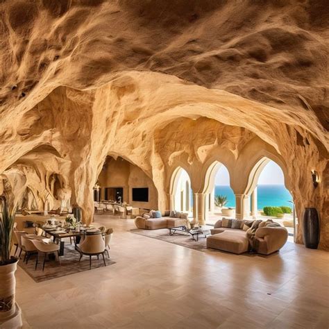 villa  dubai    style   cave plyazhnye domiki mechty
