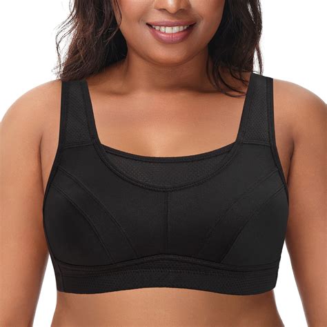 Deyllo Women's Sports Bras Plus Size High Impact Full Support Wireless