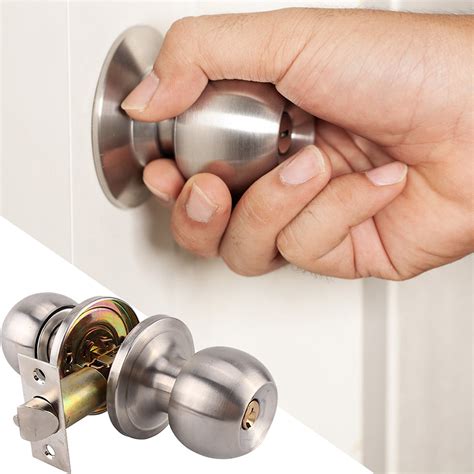door knob  lock interior  exterior door lock standard ball satin
