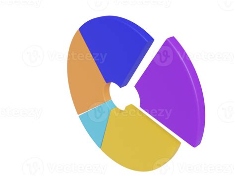 Colored round chart. 3d render. 16654076 PNG