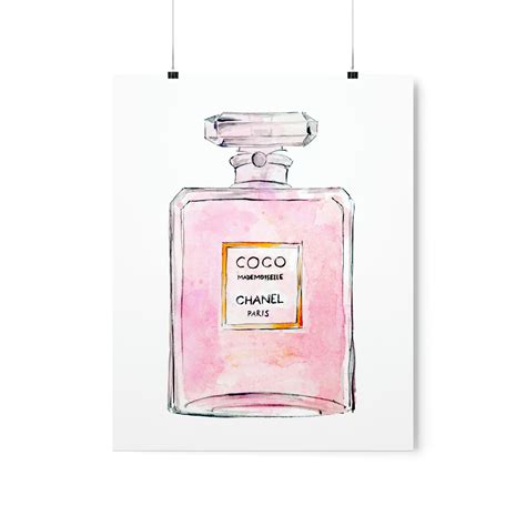 Coco Chanel Pink Perfume Premium Matte Vertical Posters - Etsy