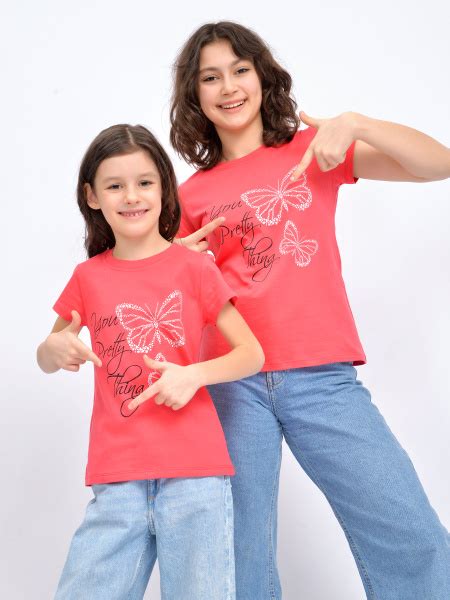 Футболка Bonito kids, размер 128, цвет малиновый, хлопок - купить по ...