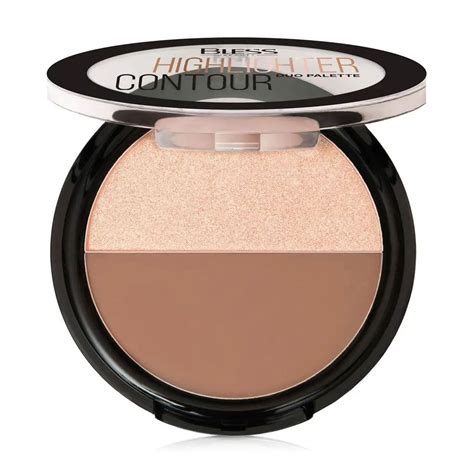Хайлайтер и контур для лица 2 в 1 Bless Beauty Duo Palette Highlighter ...