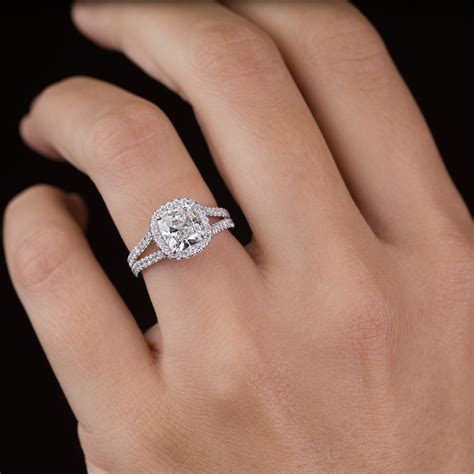 halo cushion cut engagement rings 1