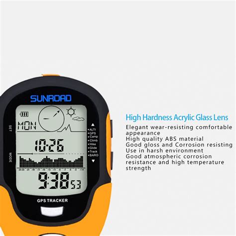 SUNROAD Waterproof FR510 LCD GPS Altimeter Compass Temperature ...