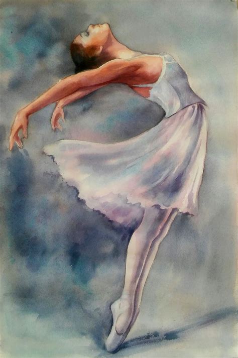 BALLET DANCER - WATERCOLOR | Dancer art painting, Watercolor dancer