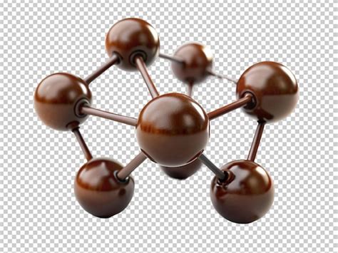 Premium PSD | Chocolate molecular geometric chaos abstract structure