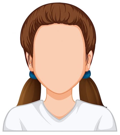 premium vector woman character  empty face