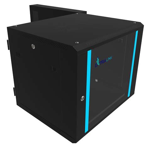 Шкаф Extralink Rack, 9U 600x600 AZH, Сглобен, Две секции, Стенен/подов ...