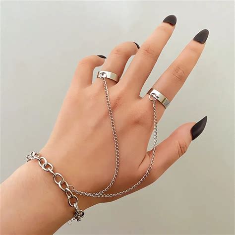 Серебряные кольца на запястье | AliExpress