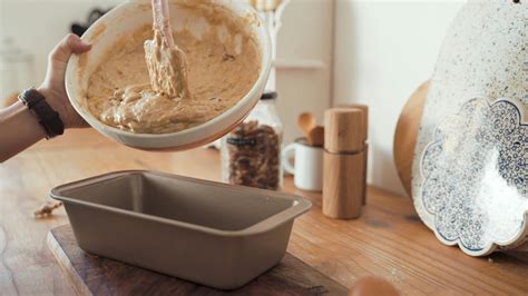 putting batter  baking pan  stock video