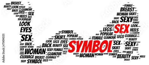 "Sex symbol word cloud in shape of sexy woman" Stock photo and royalty ...