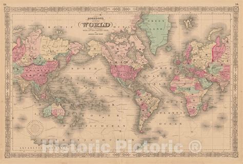historic map world map  vintage wall art historic pictoric