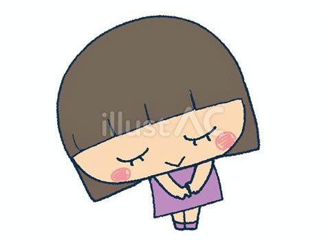 お辞儀する女の子イラスト - No: 25083344｜無料イラスト・フリー素材なら「イラストAC」