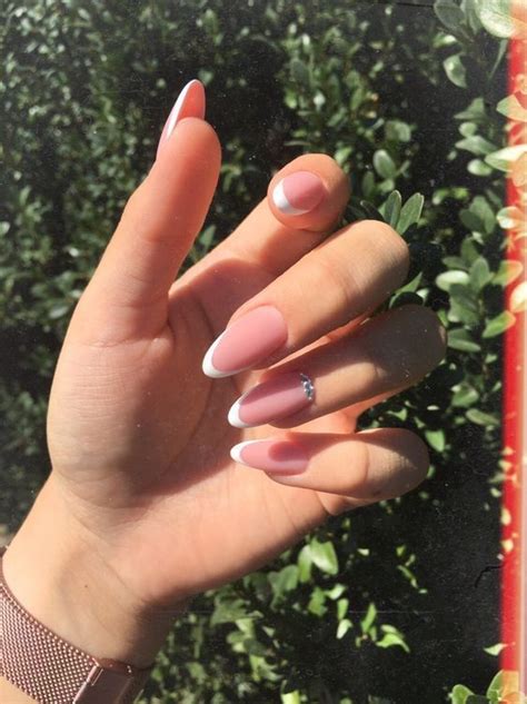 Pastel Nails, Red Nails, White Nails, Almond Acrylic Nails, Almond ...