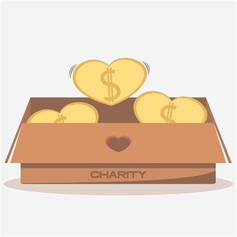 falling coins money in box charity and donation concept vector