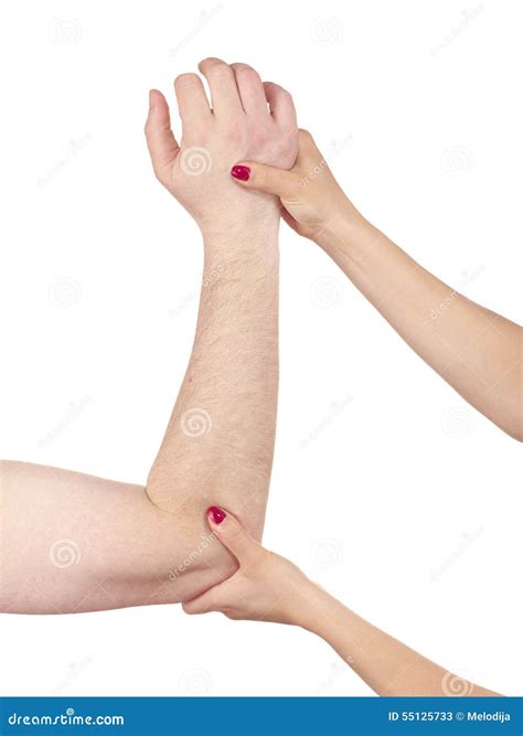 Physiotherapy for Elbow Pain, Aches and Tension Stock Image - Image of