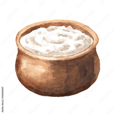 clabber hand drawn watercolor illustration isolated  white